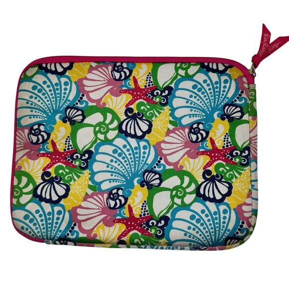 Lilly Pulitzer Chiquita Bonita Multicolor Shell Print Soft Zippered Tablet Case - Picture 2 of 6